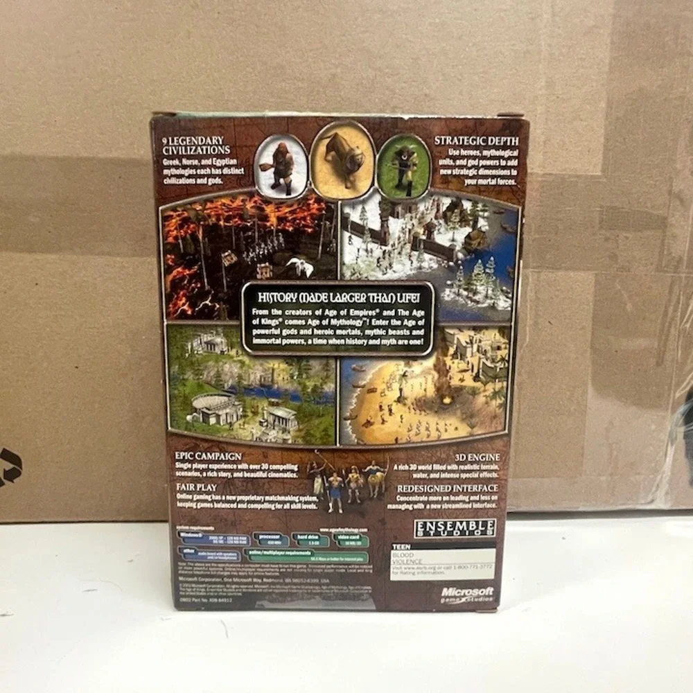 Age of Mythology PC Big Box 2002 Microsoft Ensemble Studios Complete RTS Game